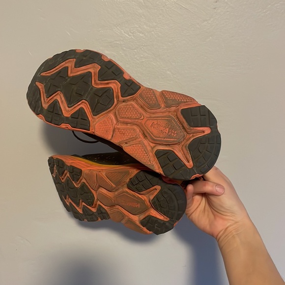 HOKA CHALLENGER ATR 6 Grey and Orange Running Shoe - Picture 3 of 3